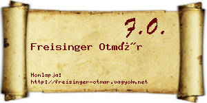 Freisinger Otmár névjegykártya